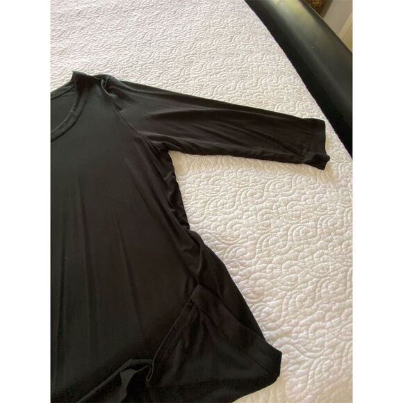 J.Jill Wearever Tunic Top Long Sleeve Casual Black Size XL Tall - Picture 7 of 10